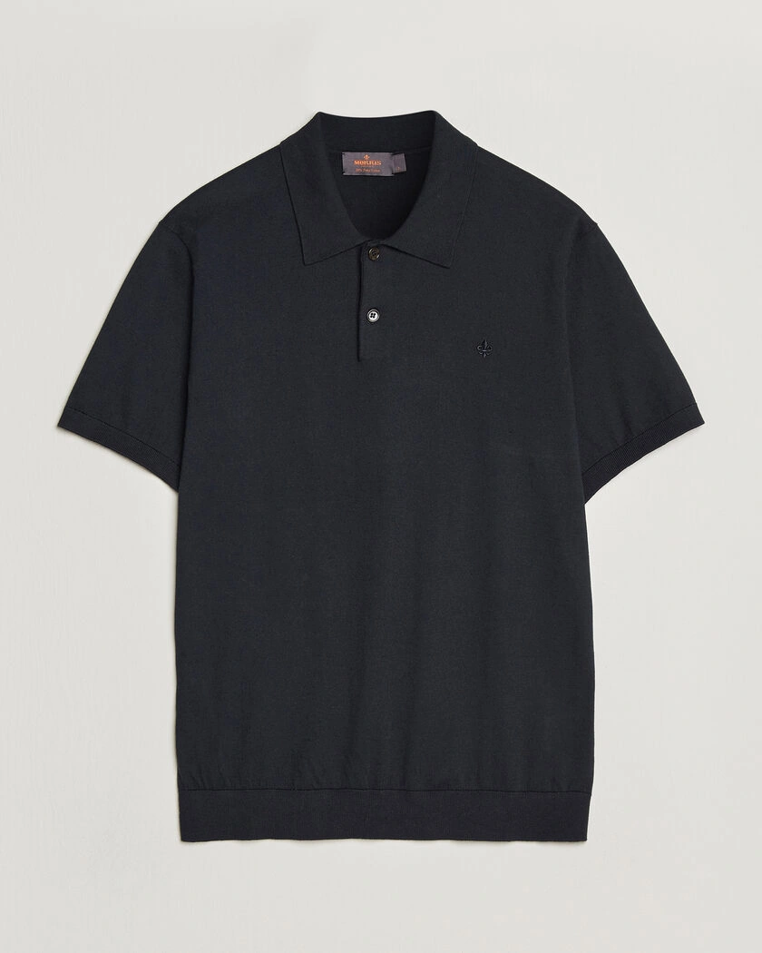 Morris Riley Short Sleeve Polo Navy – Blau
