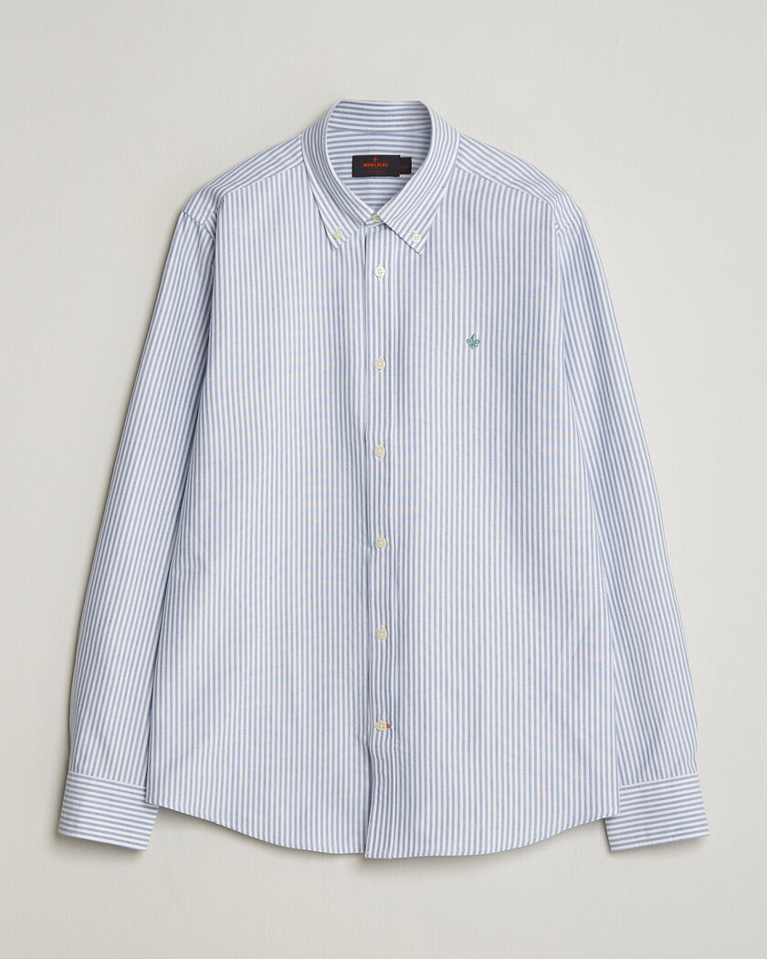 Morris Douglas Striped Oxford Shirt Dark Blue – Blau