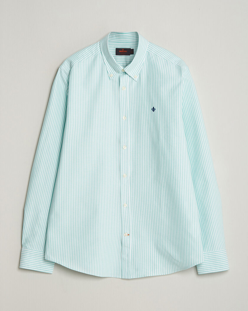 Morris Douglas Striped Oxford Shirt Green – Grün