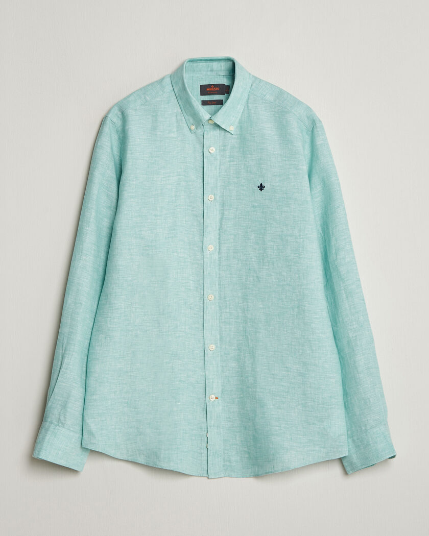 Morris Douglas Button Down Linen Shirt Green – Grün