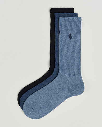 Polo Ralph Lauren 3-Pack Crew Sock Denim – Blau