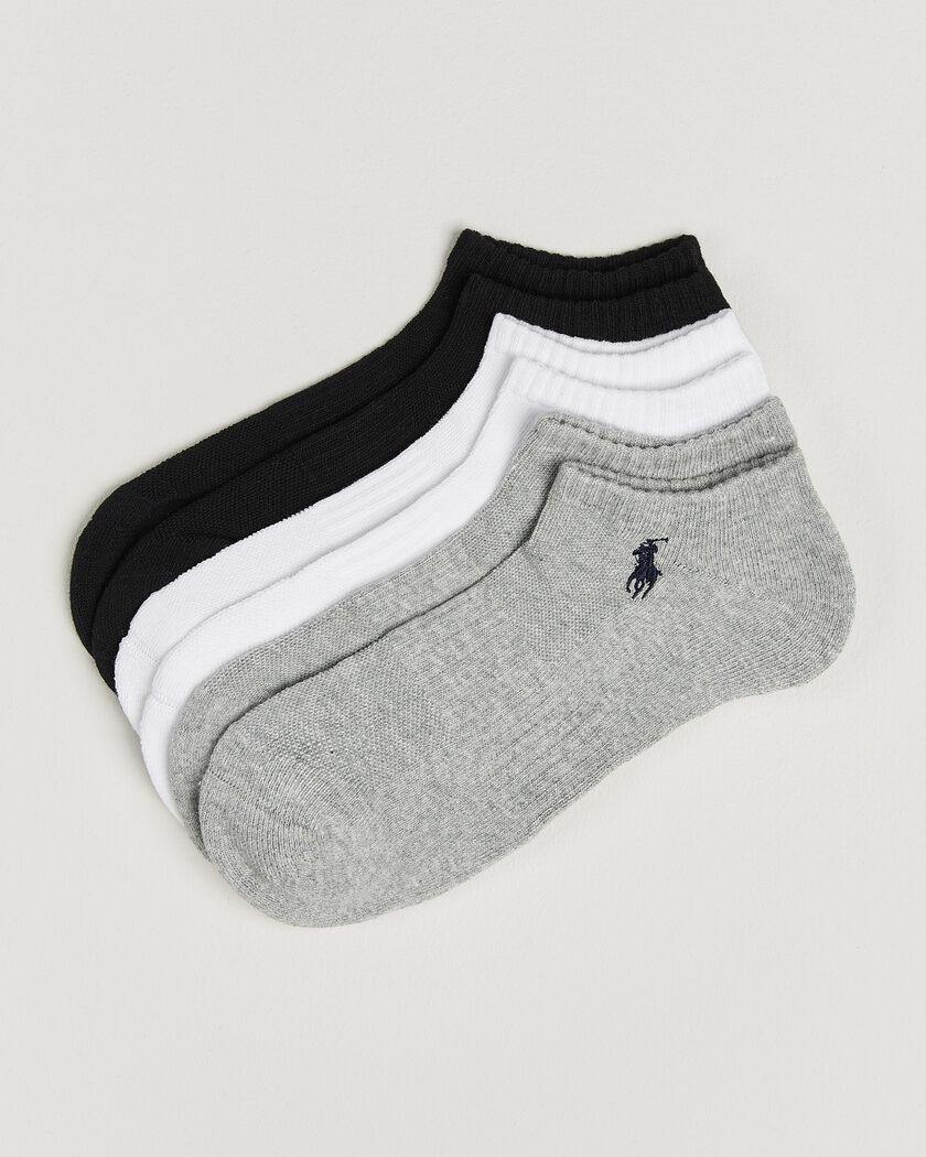 Polo Ralph Lauren 6-Pack Sneaker Sock Grey – Mehrfarbig