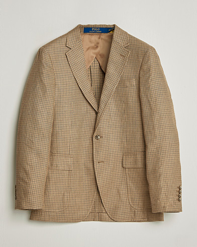 Polo Ralph Lauren Mini Guncheck Blazer Camel Multi – Braun