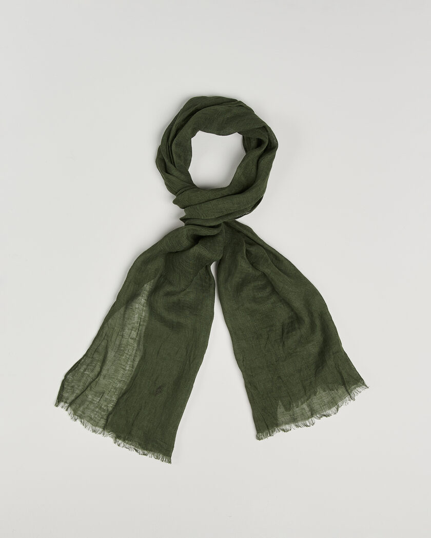Polo Ralph Lauren Linen Scarf Supply Olive – Grün