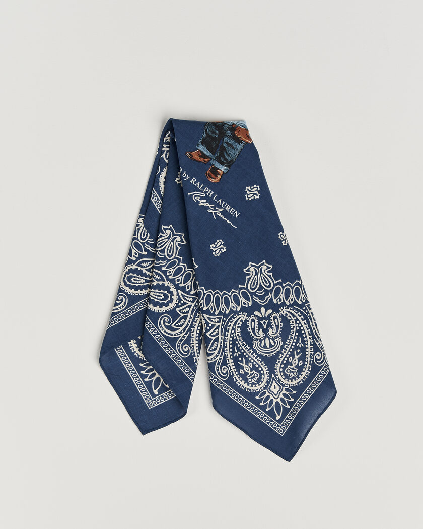 Polo Ralph Lauren Printed Bear Scarf Navy Multi – Mehrfarbig