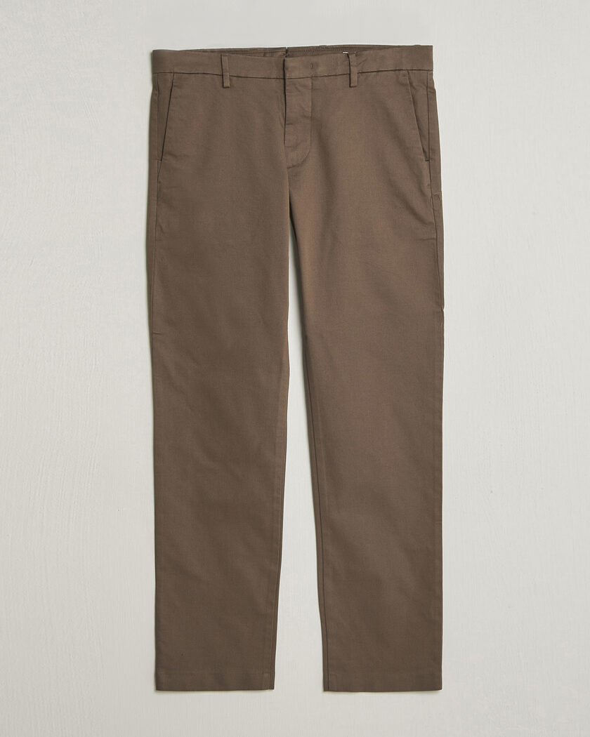 NN07 Theo Regular Fit Stretch Chinos Mable Husk – Grün