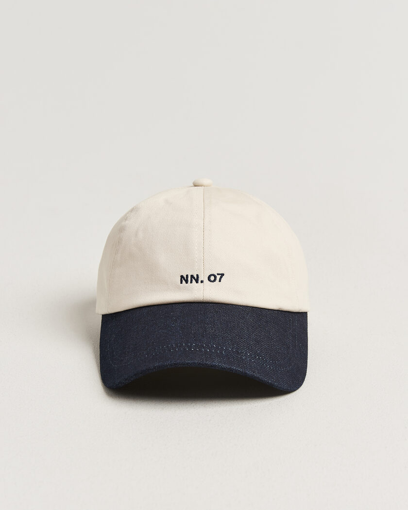 NN07 Logo Cap Raw Indigo – Blau