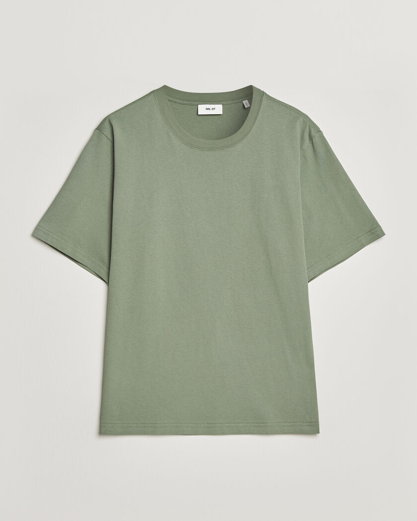 NN07 Jett Washed Crew Neck T-Shirt Sea Spray Green – Grün