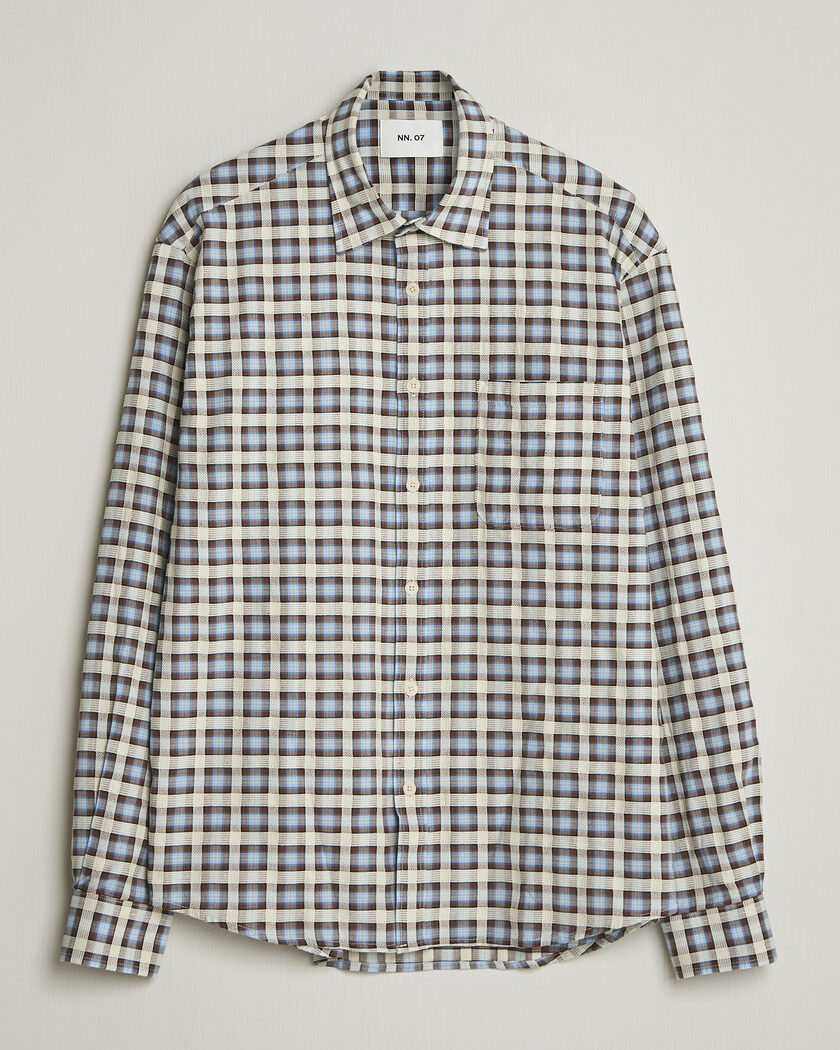 NN07 Deon Checked Shirt Blue – Blau