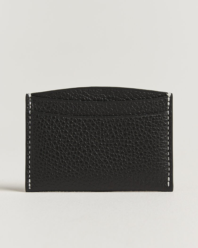 NN07 Grained Leather Card Holder Black – Schwarz