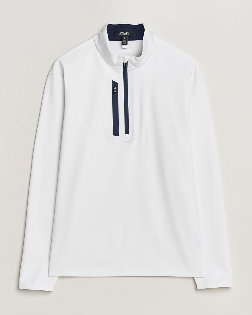 RLX Ralph Lauren Luxury Jersey Half Zip Ceramic White – Weiß