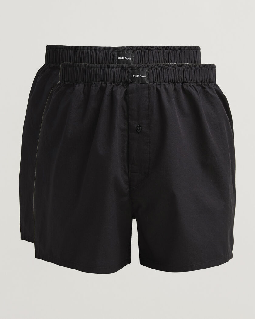 Bread & Boxers 2-Pack Boxer Shorts Black – Schwarz