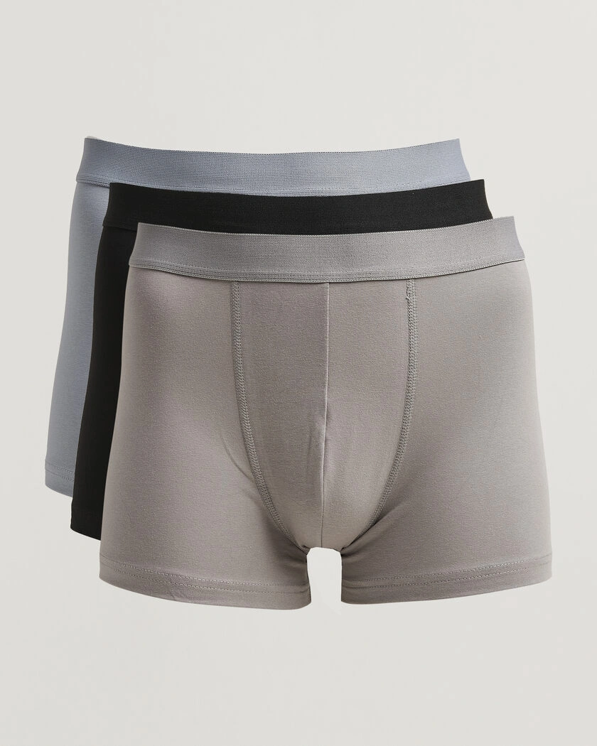 Bread & Boxers 3-Pack Boxer Brief Blue/Grey/Black – Blau