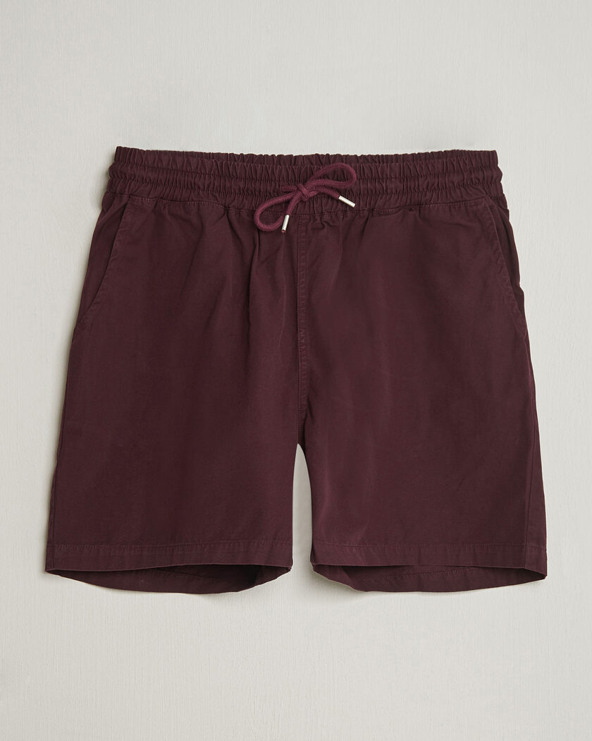 Colorful Standard Classic Organic Twill Drawstring Shorts Oxblood Red – Rot