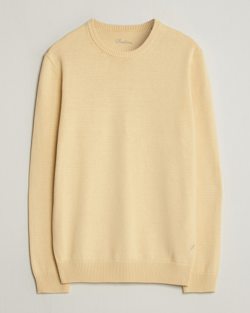 Stenströms Organic Cotton Knitted Sweater Light Yellow – Gelb
