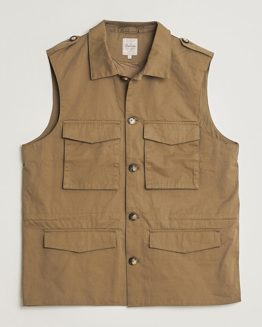 Stenströms Cotton Twill Vest Olive – Grün