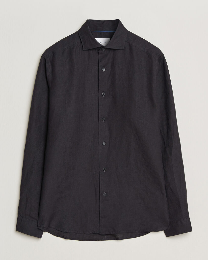 Eton Casual Fit Linen Shirt Black – Schwarz