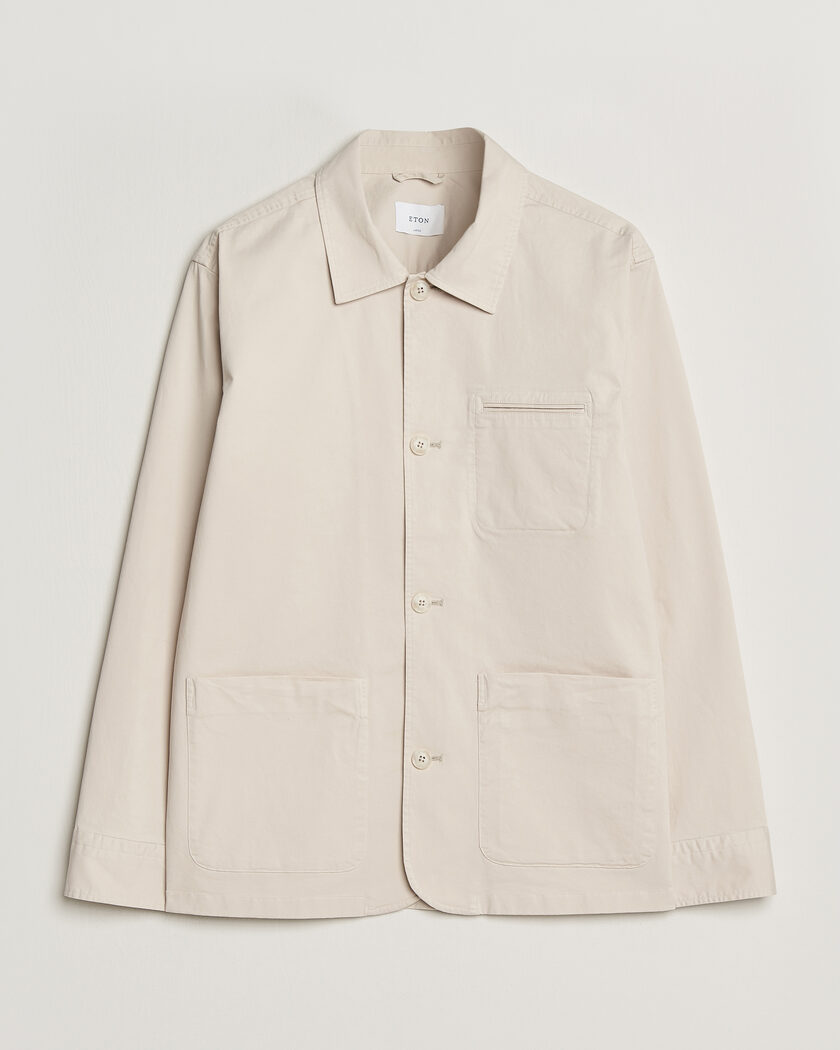 Eton Cotton Chore Jacket Off White – Weiß