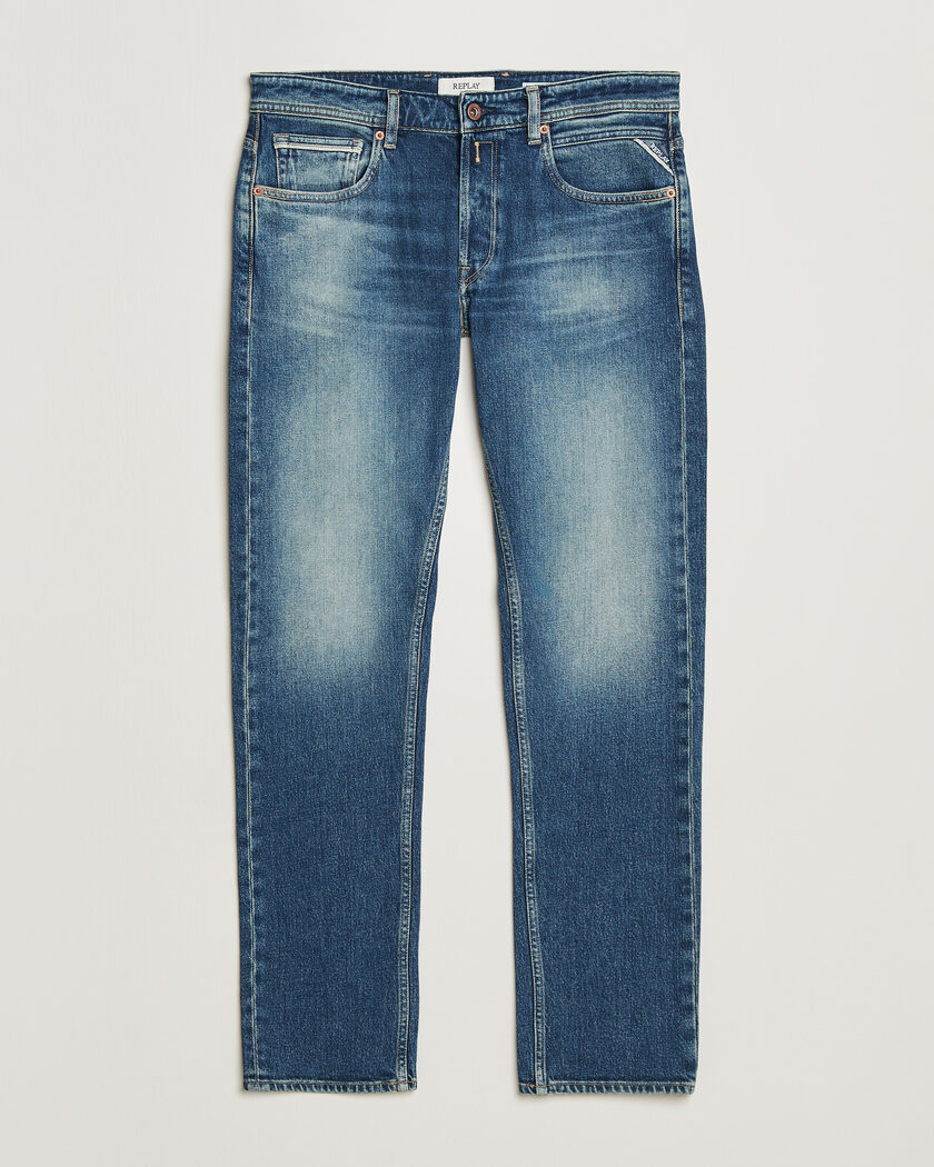 Replay Grover Heritage Original Stretch Jeans Medium Blue – Blau