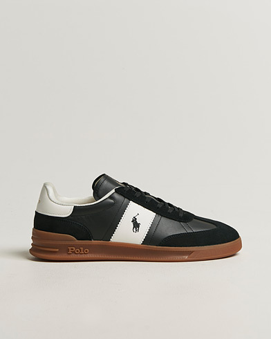 Polo Ralph Lauren Aera Leather/Suede Sneakers Black/White – Schwarz