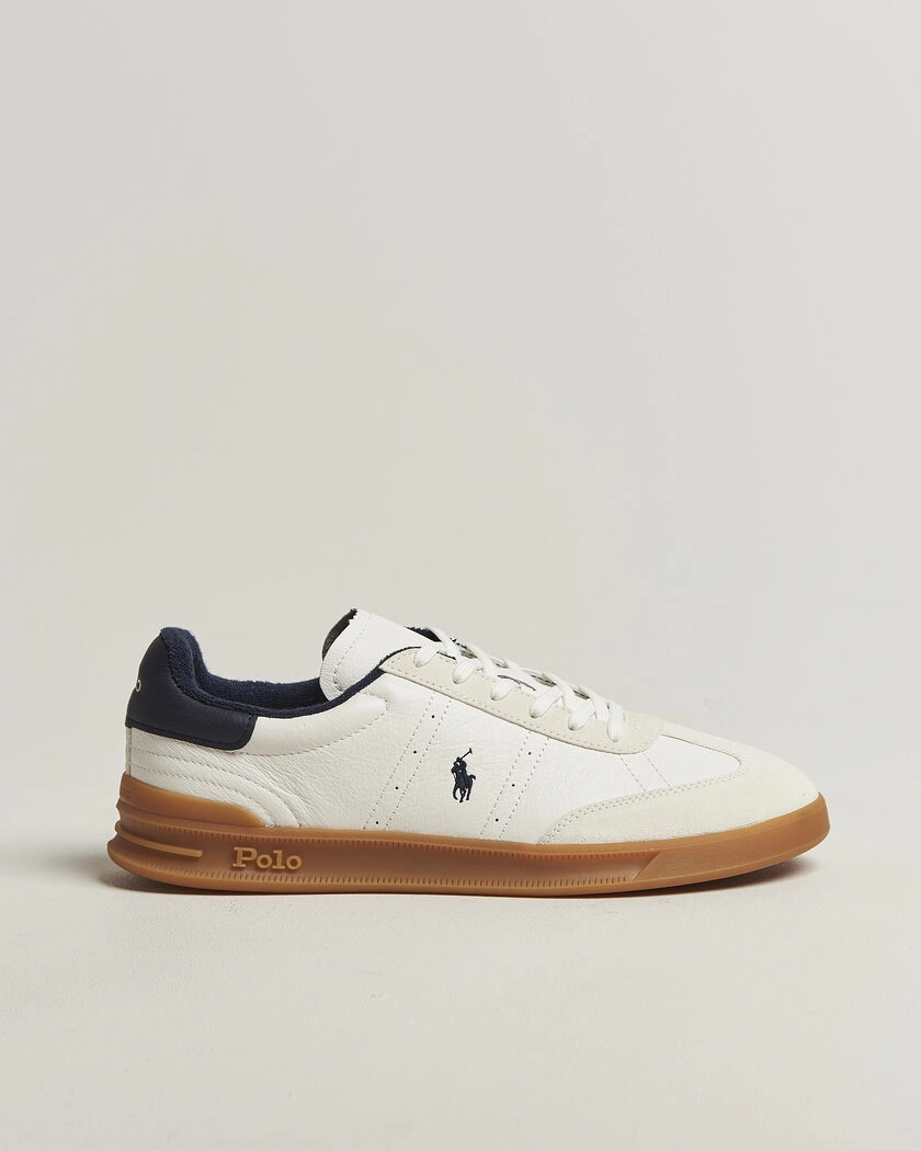 Polo Ralph Lauren Aera Leather Sneakers Deckwash White/Navy – Weiß