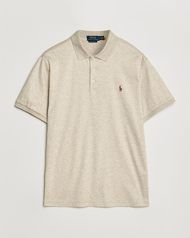 Polo Ralph Lauren Luxury Pima Cotton Polo Expedition Dune Heather – Beige