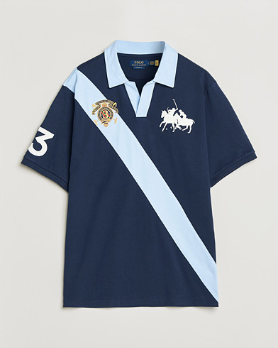 Polo Ralph Lauren Diagonal Striped Polo Newport Navy – Blau