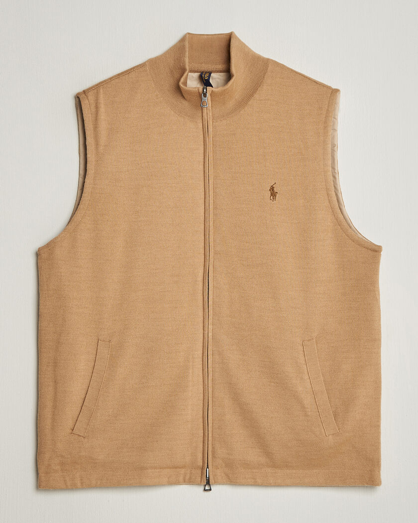 Polo Ralph Lauren Wool Blend Vest Camel Combo – Braun