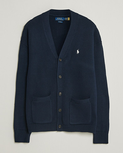 Polo Ralph Lauren Cotton Cardigan Hunter Navy – Blau