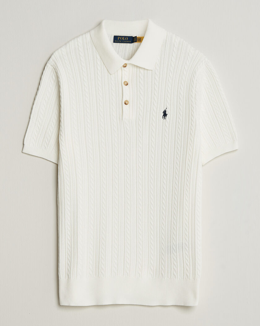 Polo Ralph Lauren Cotton Polo Deckwash White/Navy – Weiß