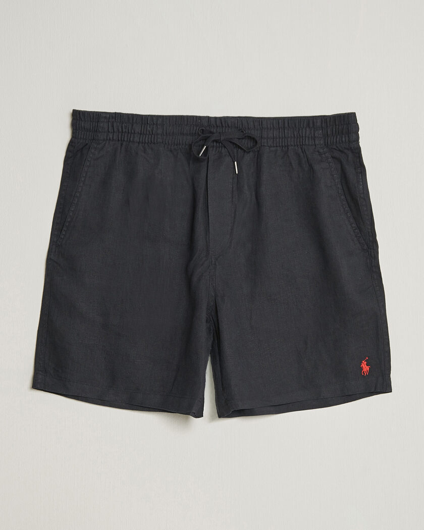 Polo Ralph Lauren Dyed Linen Shorts Polo Black – Schwarz