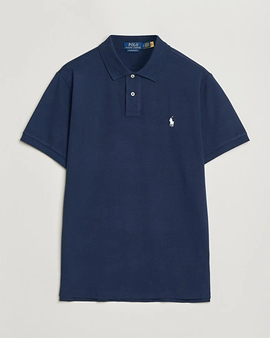 Polo Ralph Lauren Custom Slim Fit Polo Navy – Blau