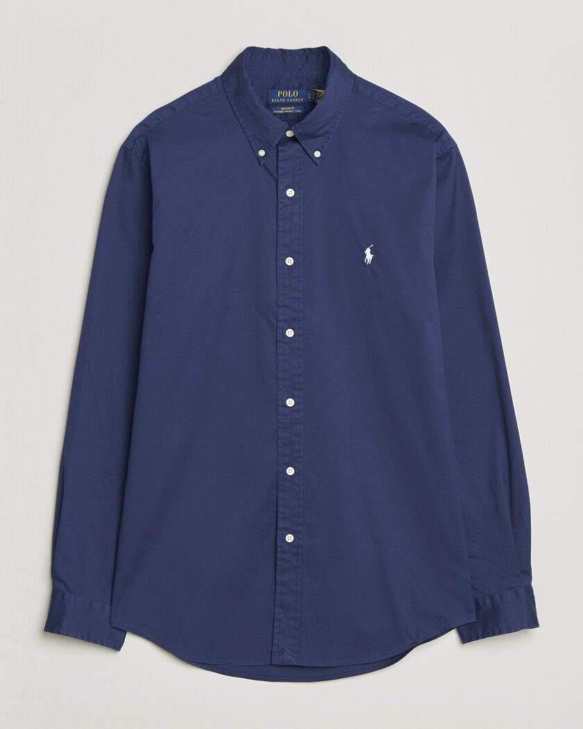 Polo Ralph Lauren Custom Fit Garment Twill Shirt Newport Navy – Blau