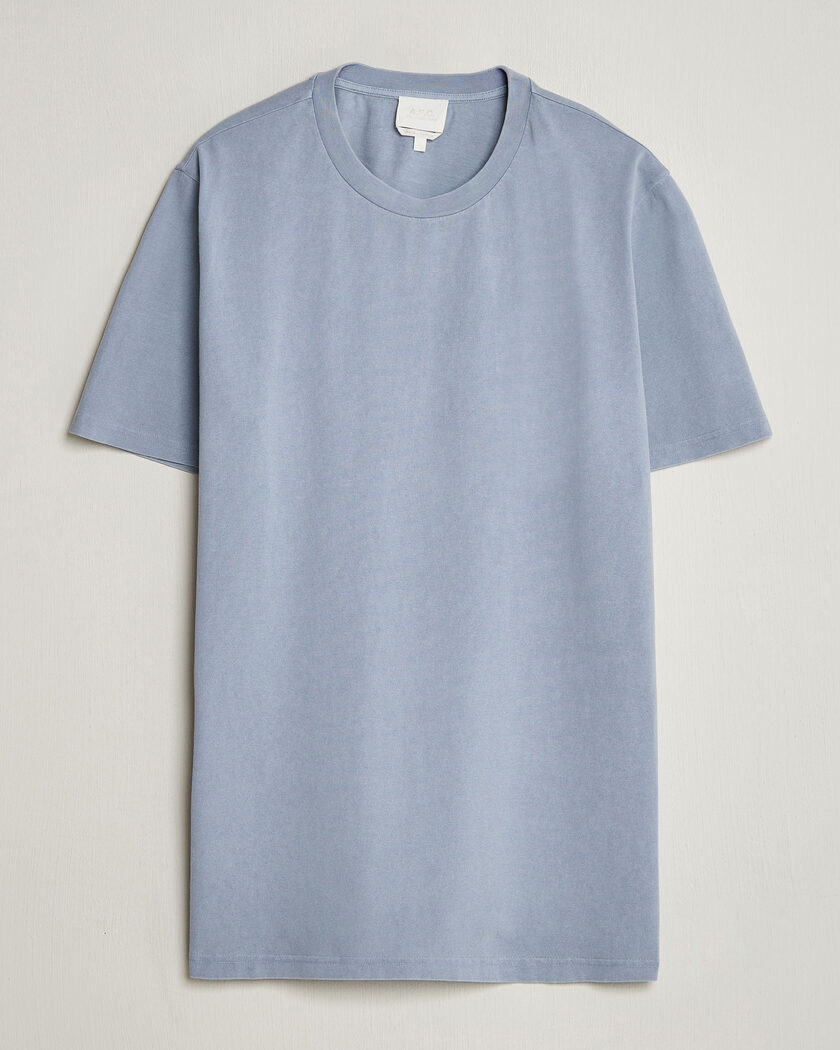 A.P.C. Printed Crew Neck T-Shirt Light Blue – Blau