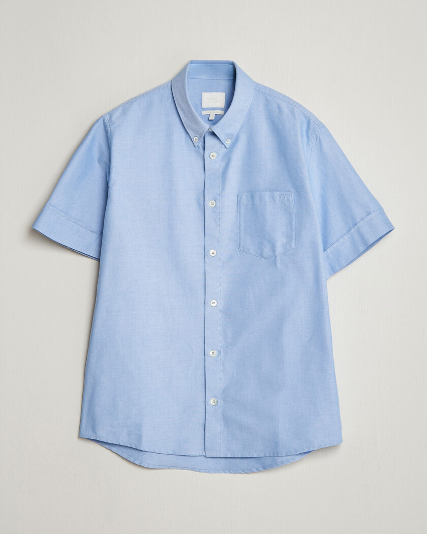 A.P.C. Jack Short Sleeve Shirt Light Blue – Blau