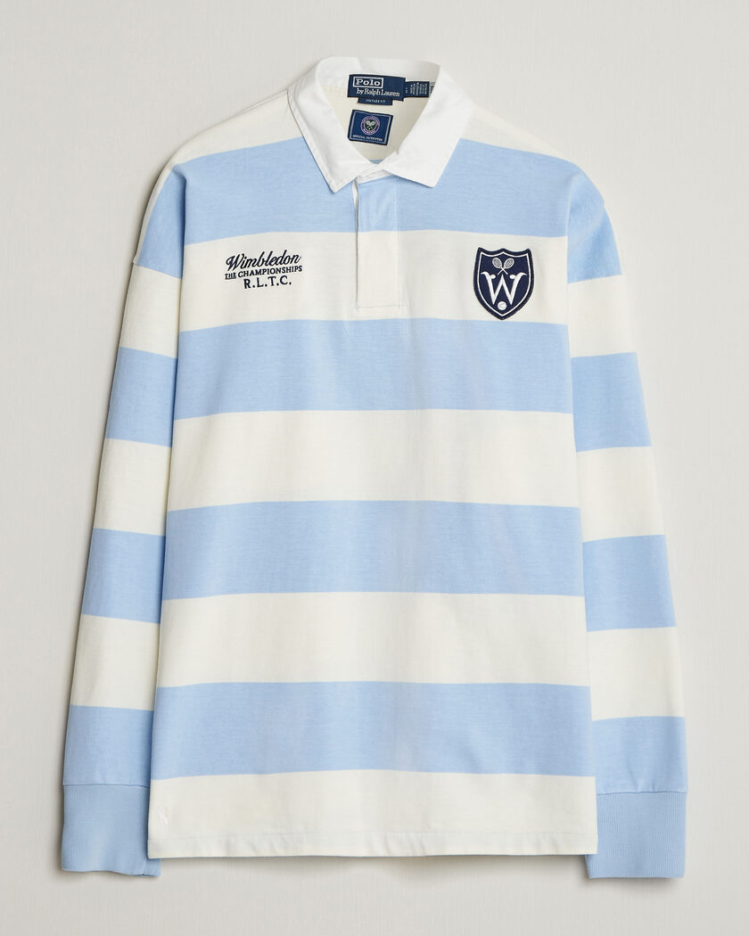 Polo Ralph Lauren Striped Rugby Pullover Office Blue/Deckwash White – Blau