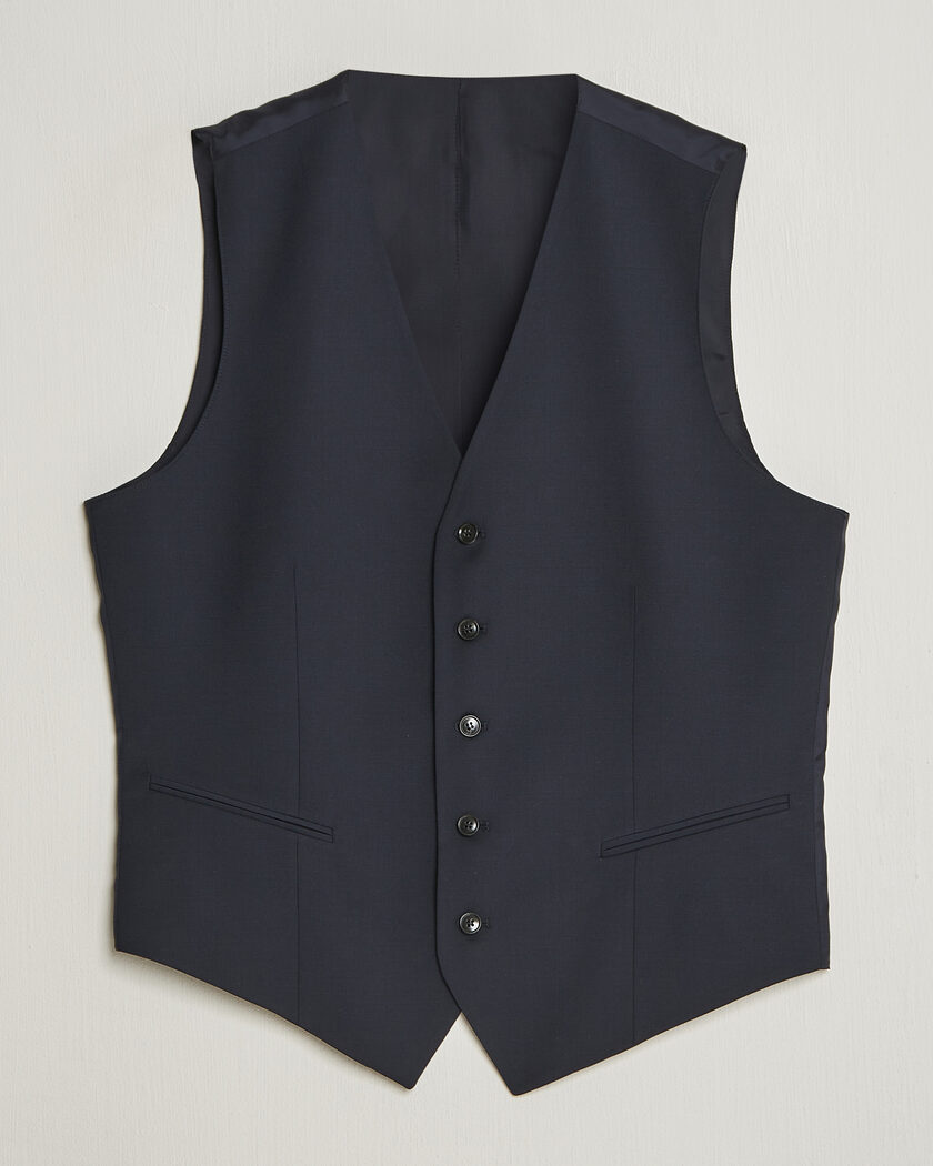 Tiger of Sweden Winston Wool Travel Waistcoat Dark Ink – Blau