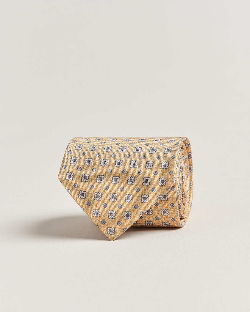 Amanda Christensen Silk Oxford 8cm Flower Tie Yellow – Gelb