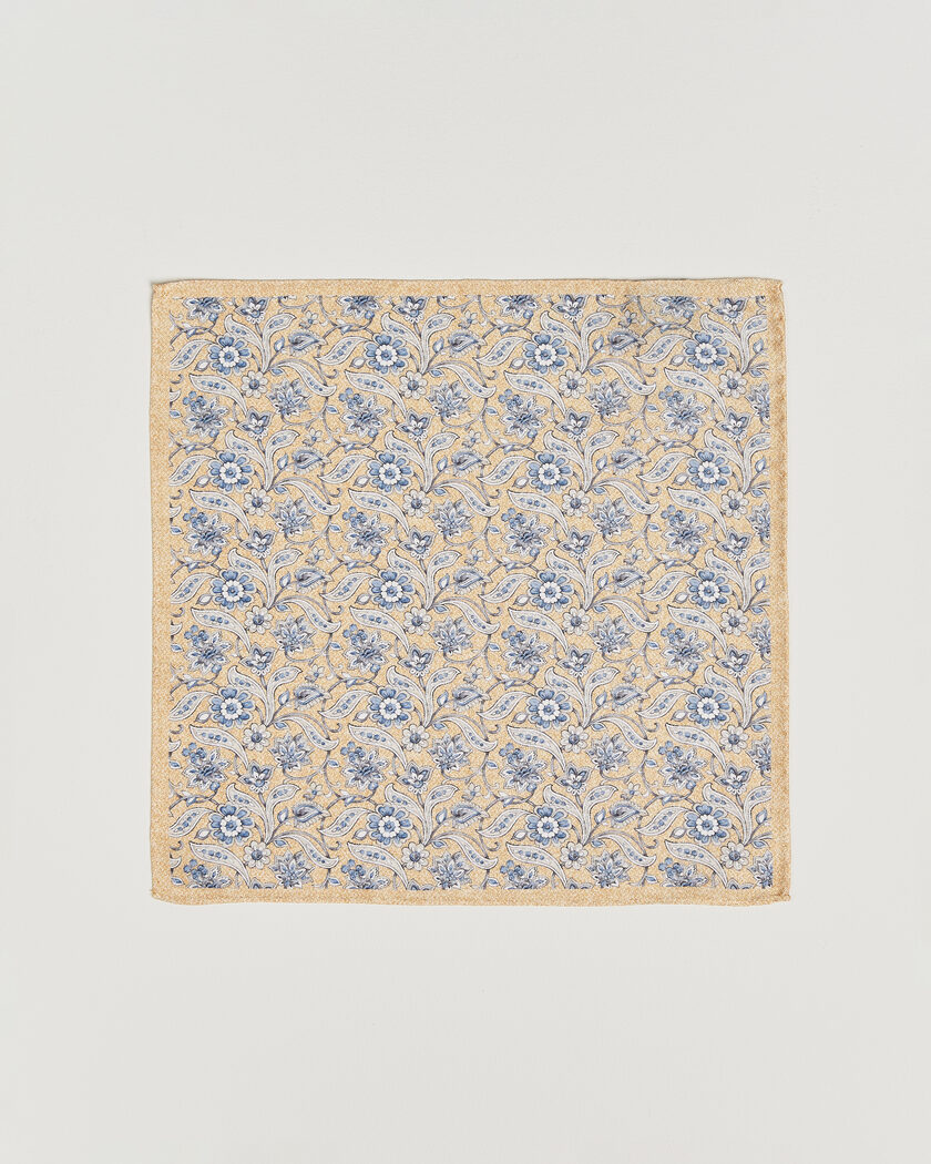 Amanda Christensen Silk Oxford Large Flower Pocket Square Yellow – Gelb