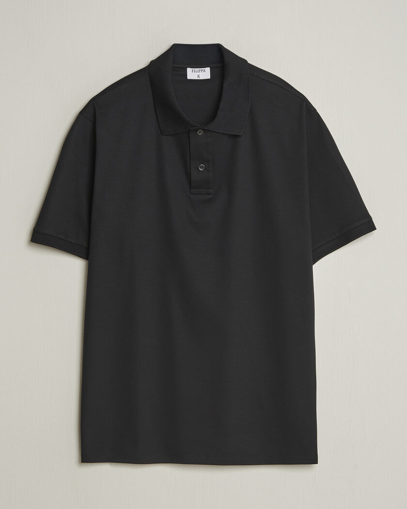 Filippa K Technical Cotton Polo Black – Schwarz