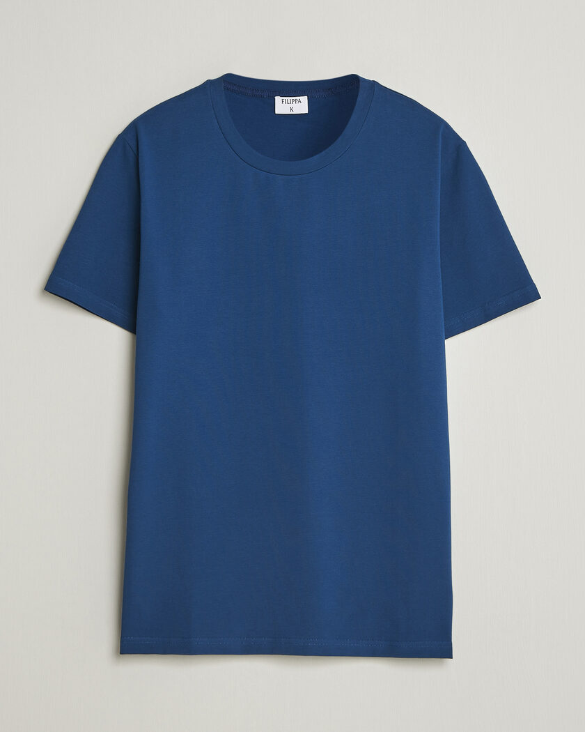 Filippa K Soft Lycra T-Shirt Night Teal – Blau