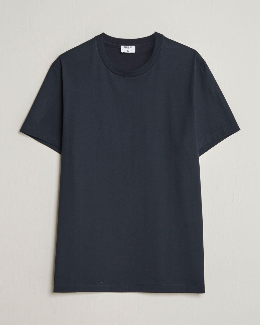 Filippa K Filip Crew Neck T-Shirt Navy – Blau