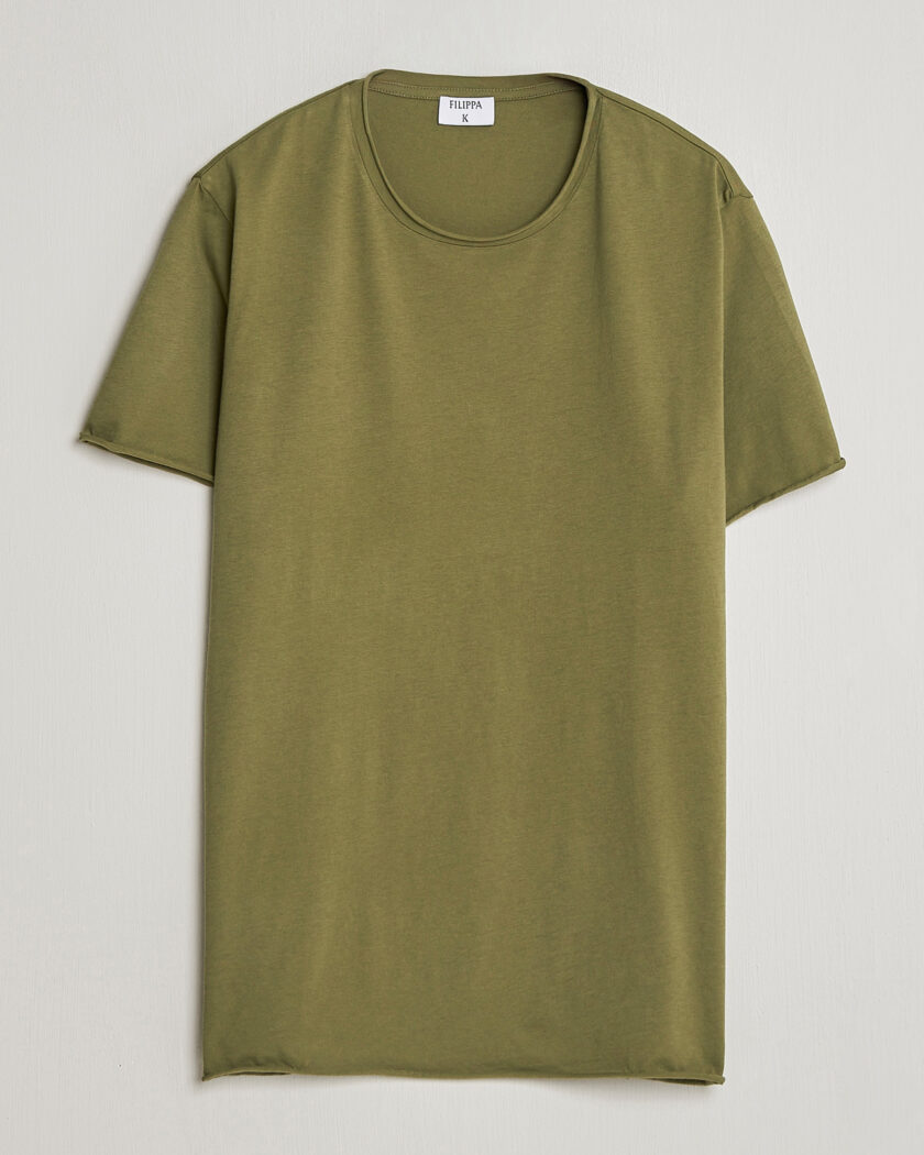 Filippa K Roll Neck Crew Neck T-Shirt Laurel Green – Grün