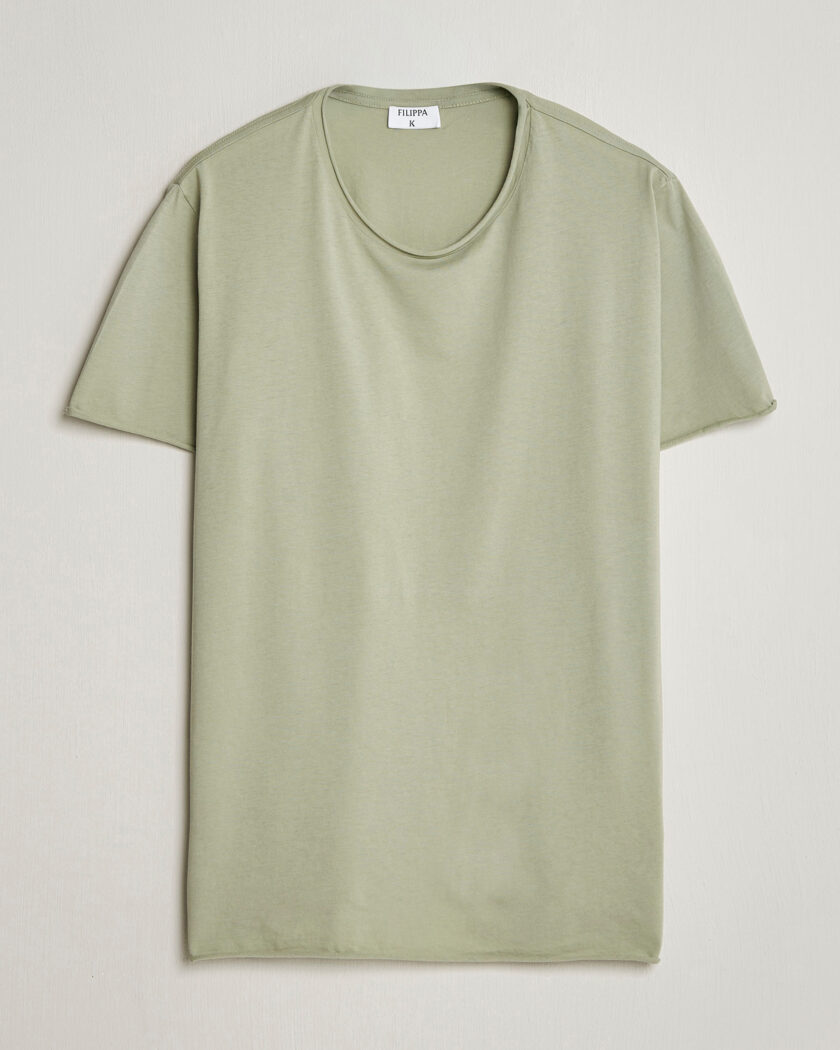 Filippa K Roll Neck Crew Neck T-Shirt Light Green – Grün