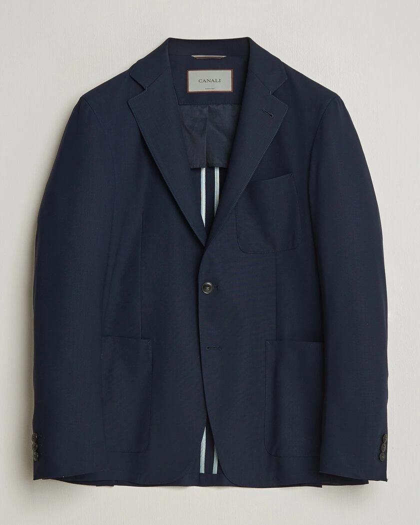 Canali Unconstructed Impeccabile Wool Blazer Navy – Blau