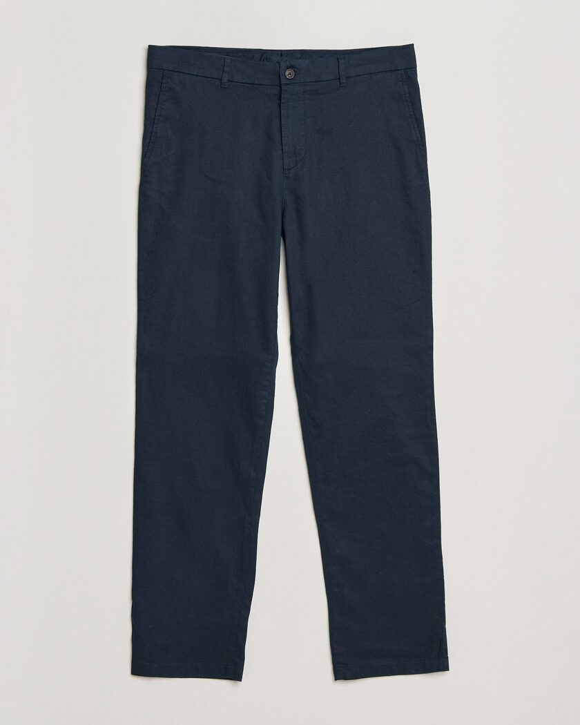 J.Lindeberg Logan Stretch Linen Pants JL Navy – Blau