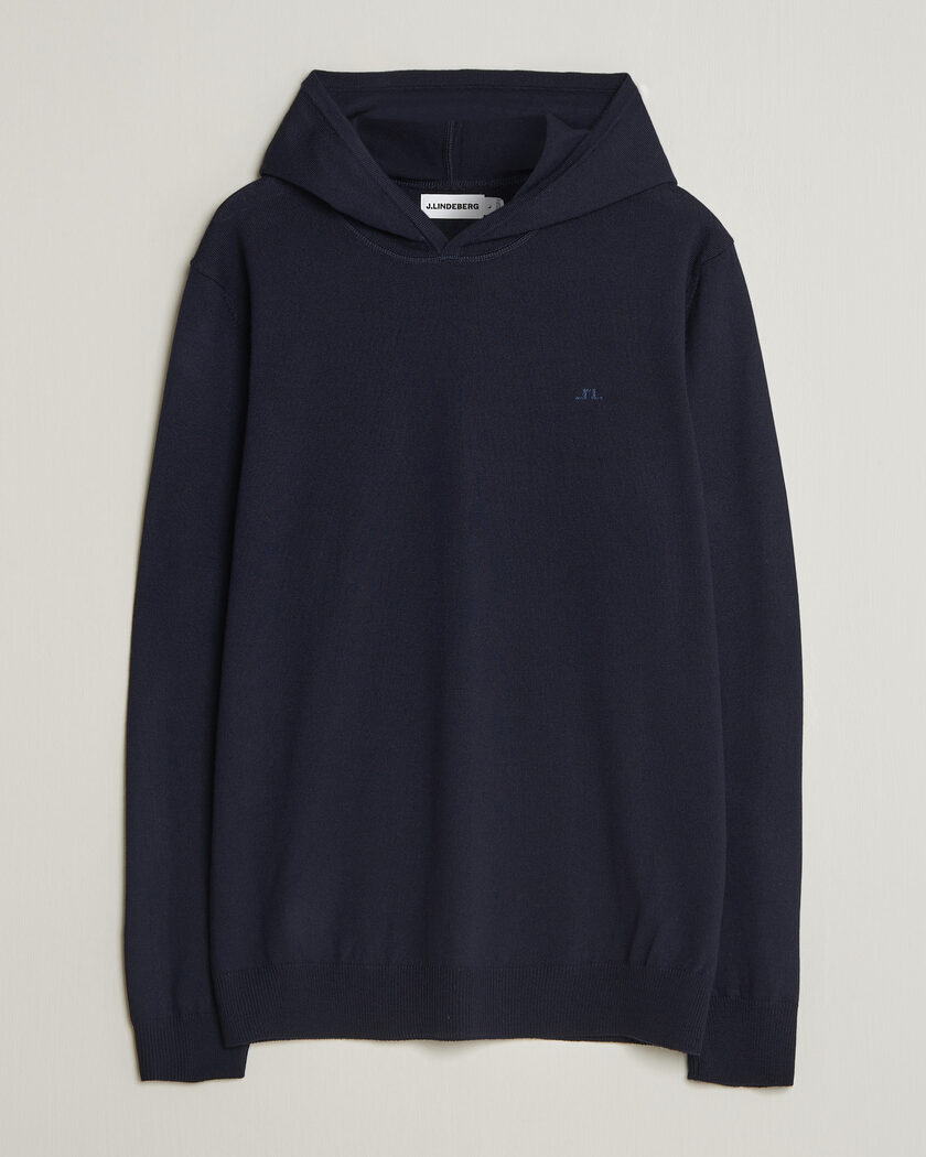 J.Lindeberg Karl Merino Hoodie JL Navy – Blau