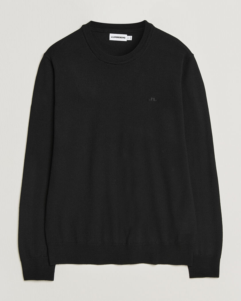 J.Lindeberg Keane Merino Crew Neck Pullover Black – Schwarz