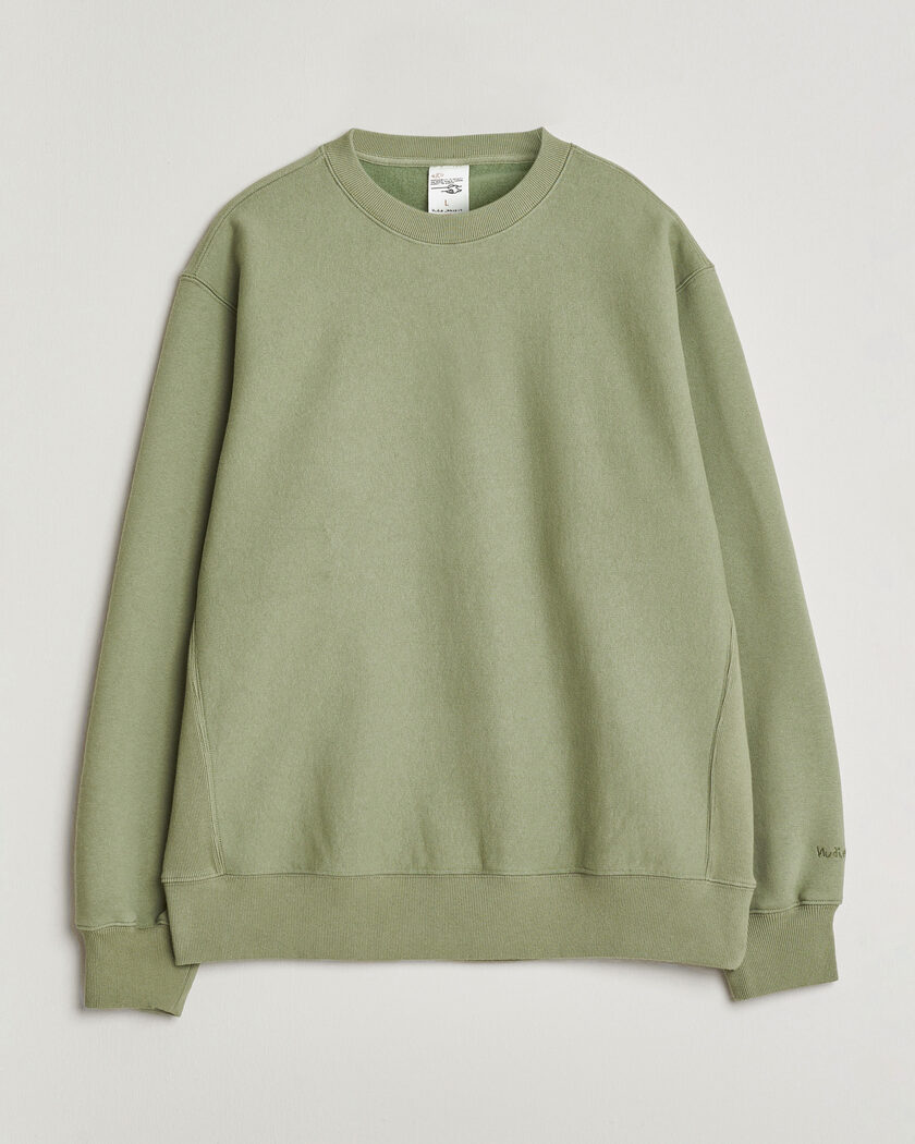 Nudie Jeans Hasse Crew Neck Sweatshirt Green – Grün