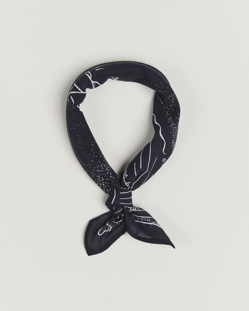 Nudie Jeans Ingrid Printed Bandana Blue – Blau